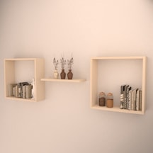 Rafkestir Vienza Duvar Raf Seti Krem ( Mat )