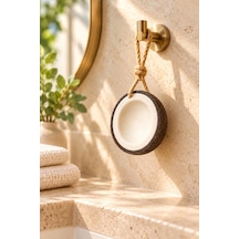 Dekoratif Kokulu Sabun & Peeling Etkili Asılabilir Dekoratif Banyo Sabunu & Hindistan Cevizi Şekilli Katı Sabun 9,5x8x5 Cm - 937736125 Diğer