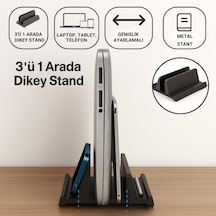 Coofbe 3 Bölmeli Metal Genişlik Ayarlamalı Masaüstü Dikey Apple Uyumlu MacBook Laptop Notebook Standı Telefon Tablet Standı Siyah Coofbe 3 Bölmeli Metal Genişlik Ayarlamalı Masaüstü Dikey Apple Uyumlu MacBook Laptop Notebook Standı Telefon Tablet Standı Siyah