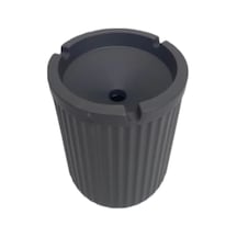 2 Adet Sert Plastik Kokusuz Küllük Kül Tablası Orta Boy Plastik Siyah Oval Tr Plastik Siyah Oval