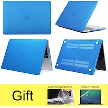 GubisiStore Mat Koyu Mavi-Model A1708-Macbook Uyumlu İçin Kılıf M1 A2338 Pro 13 Kılıf Dokunmatik Kımlık Coque Macbook Uyumlu Air 13 A233
