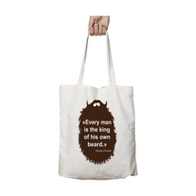 Art Hediye The Beard Collection Every Man İki Tarafı Kalıcı Baskılı Yıkanabilir Okul Plaj Omuz Bez Çantası Çok Renkli