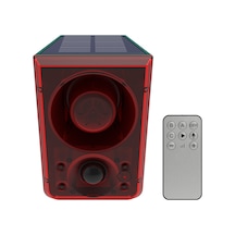 Uzaktan Kumandalı Güneş Enerjili Açık Hava Hareket Sensörü Alarmı 3 Modlu Ses Ve Işık Alarmı