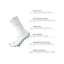 Mor 1 Çift Kaymaz Futbol Çorapları Takım Sporları Çorapları Açık Alan Sporları Nefes Hızlı Kuru Çoraplar 1 Pair