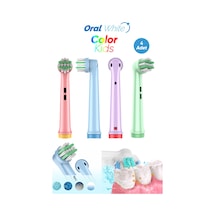 Color Kids Çocuklara Özel Hassas Oral-B Uyumlu Yedek Başlık 4 Adet