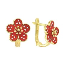 Goldkupe 14 Ayar Çiçek Altın Çocuk Küpe 1,75 Gr-1149