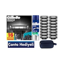 Mach3 Charcoal 16 Adet Yedek Tıraş Bıçağı + 200 Ml Jel + Çanta