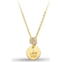 Minimal I Love You Kolye