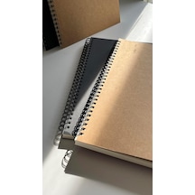 Spiralli Defter, Siyah Kapaklı B5 Boyutunda 182x257 Mm , 100 Yaprak Çizgisiz
