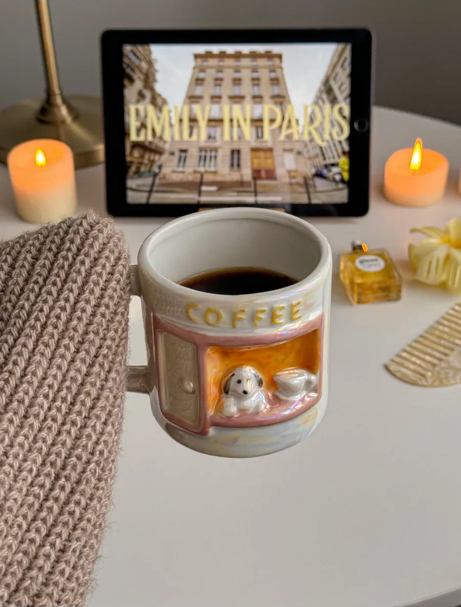 Perex Köpekli Kupa, Seramik Çay Ve Kahve Kupası, 320 Ml 280184115 Bej