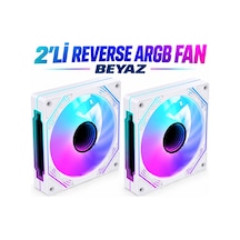 Ng-a120w 2x Infinity Mirror Argb Pwm Kasa Fanı Beyaz