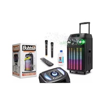Subzero Wr173 12 100w Rgb Bluetooth Müzik Kutusu Baloncuk Çıkartan, 2 Kablosuz Mikrofonlu Siyah