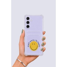 Samsung Galaxy Uyumlu S25 Fe Kartlıklı Gülücük Desenli Kılıf