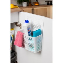 Org-52 Asılabilir Mutfak Banyo Dolap İçi Düzenleyici Organizer Deterjanlık - Beyaz Plastik Beyaz Tr Diğer