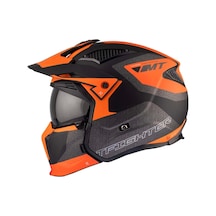 Mt Streetfighter Sv S Totem B4 Kask Siyah - Mat Turuncu
