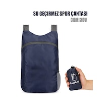 Sportive Katlanabilir Su Geçirmez Spor Sırt Çantası Ultra Hafif Foldable Seyahat & Kamp Çantası 41 Cm Koyu Mavi