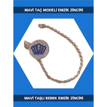 Sahi Aksesuar Taç Modeli Emzik Zinciri Bezyı361 Mavi