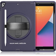 Newface Apple İpad 10.2 7.nesil Kılıf Hand Strap Tablet Kılıfı - Lacivert
