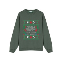 Unisex Oversize Sweatshirt Christmas Dentist Dental Hygienist Assistant Ugly Christmas 001