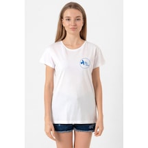 The Mentalist Blue Bird Lodge Beyaz Kadın Bisikletyaka Tshirt 001