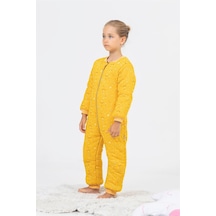 Cantoy Kız Erkek Çocuk Kalın Elyaf Dolgulu Premium Kalite 2.5 Tog Desenli Uyku Tulumu Sarı