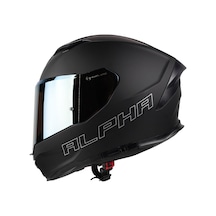 Pilot Alpha Sv Mat Siyah Kapalı Motosiklet Kaskı Siyah