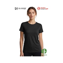 Jiber Kadın Premium Ekstra Esnek Bambu Terletmeyen Hafif Kumaş T-shirt Siyah