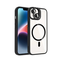 Joko Apple Uyumlu iPhone 14 Remim Lensli Magsafe Standlı Kapak - Siyah Standart