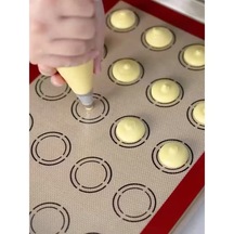 Silikon Yıkanabilir Makaron Yapıcı Fırın Matı 40 30 Cm