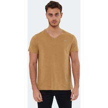 Slazenger RIVALDO Erkek V Yaka Toprak Tişört