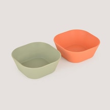 Lc Kare Kase 2'li Sage Green - Peach 2 Adet