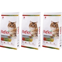 Reflex Tavuklu Renkli Taneli Yetişkin Kedi Maması 3 x 2 KG