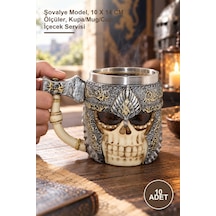 10 Adet Paslanmaz Çelik Kupa Bardak Şovalye Model, 10 X 14 Cm Ölçüler, Kupa/mug/cup İçecek Servisi