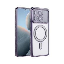 Xiaomi Poco X6 Pro Uyumlu Joke Simli Magneticsafe Kılıf - Derin Mor