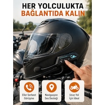 Bt22 Kask Bluetooth Kulaklık 5.0 Suya Dayanıklı, Gürültü Önleyici, Uzun Pil Ömürlü Yeni Nesil - Lisinya