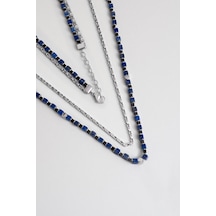 So Chic Lapis Taşlı 55 Cm Çelik Çoklu Erkek Kolye Lacivert So Chic Lapis Taşlı 55 Cm Çelik Çoklu Erkek Kolye Lacivert