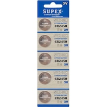 Supex CR2450-C5 3V Lityum Düğme Pil 5'li
