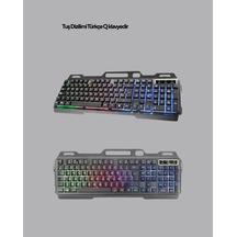 Hn01 Kulaklık + Pg-8018 Oyuncu Klavyesi Set Siyah