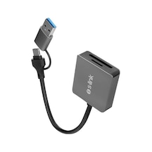 S-link Sl-cr21 Typec Ve Usb3.0 Sd-micro Sd 110m-s Hızlı 2 İn 1 Metal Kart Okuyucu Kdo
