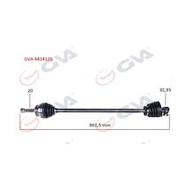 Gva Komple Aks Sağ Uno 70 1.4i 94-00 861.5mm Gva 4424120 7682656