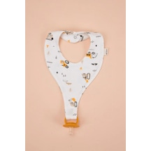 E&f Store Emzik Tutucu Mama Önlüğü - Dozer Desenli %100 Pamuk Kumaş Çok Renkli