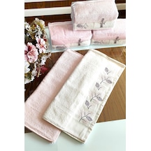 Nurpak Çeyizlik 2.li Set Lüks 50x90cm. %100 Pamuk El,yüz Havlusu Özel Hediyelik Ambalajda pudra