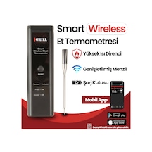 Igrıll Et Termometresi Smart Wireless Barbekü Sıcaklık Ölçer