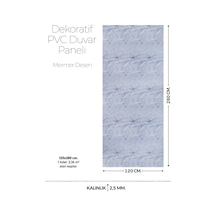 120 Cm X 280 Cm Duvar Paneli,salon,duvar,tv Ünitesi-gri Mermer Desen Mt215-120x280