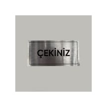 Aluminyum Kapı İsimliği Çekiniz Yazılı Arkası Yapışkanlı 10x20 Cm