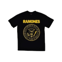 Stoned&Fame Ramones Baskılı Unisex Siyah %100 Pamuk T-shirt SIYAH