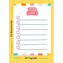 Pop Renkli A5 To Do List Neşeli Bloknot - 45 Yaprak Çok Renkli Pop Renkli A5 To Do List Neşeli Bloknot - 45 Yaprak Çok Renkli