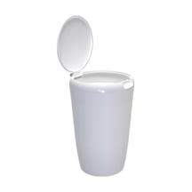 6 Lt Banyo Mutfak Tezgah Üstü Çöp Kovası - Beyaz 10l Siyah