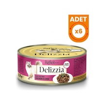 Reflex Plus Delizzia Sos İçinde Parça Etli Tavuklu Ve Ciğerli Yetişkin Konserve Kedi Maması 85 Gr 6 Adet
