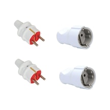 El-bi Topraklı Erkek Fiş 2 Adet Topraklı Dişi Fiş 2 Adet